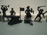 Солдатики 1/32 BUM и Marx 6 Пиратов 6 поз Пушка