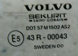 Стекло двери триплекс стеклопакет Volvo S80 3