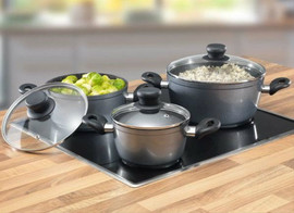 Stoneline набор кастрюль из 6 предметов с антипригарным каменным