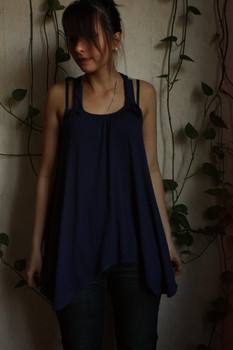 Майка Crop с неровными краями