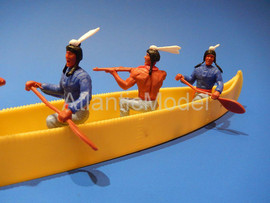 Солдатики 1/32 Timpo Индейцы Манданы в пироге 4 шт