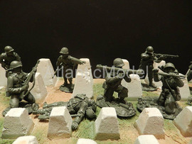 Солдатики 1/32 Сonte Пехота США 22 фигуры Второй 9