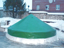 Пошив чехлов на фонтаны, бассейны, статуи