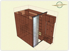 Гардероб-купе в прихожую серии "Бридж" на заказ.