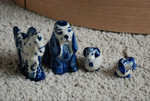 Фигурки из гжели (4 штуки).