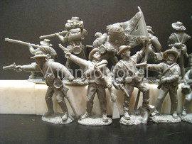 Солдатики 1/32 tssd Пехота Конфедерации 16 фигур 3