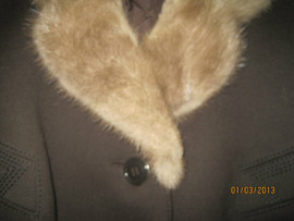 Женское австрийское пальто {1975} воротник из альпийской норки