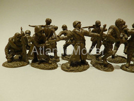 Солдатики 1/32 tssd Советская армия 16 фигур WWII 3