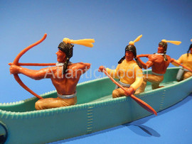 Солдатики 1/32 Timpo Индейцы Понки в пироге 4 шт