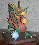 Бумажный 3D "Дракон со снежком"