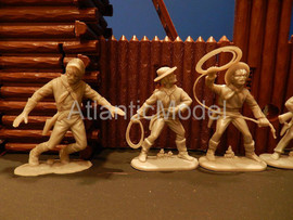 Солдатики 1/32 Hofler Индейцы ковбои солдат серый 6