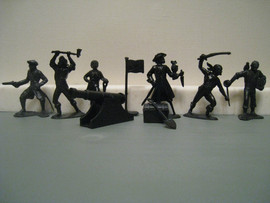 Солдатики 1/32 BUM и Marx 6 Пиратов 6 поз Пушка 2