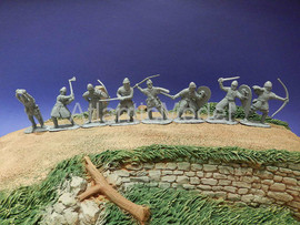 Солдатики 1/32 CONTE Норманны set 1 Крисагон 8 шт 2