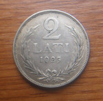монета Латвии 2 LATI 1925 года