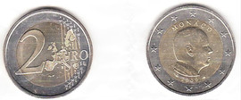 Продаю. Евро. 2 евро. Монако. 2009г. UNC