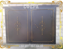 Ворота распашные, металлические сварные ворота, кованые. 5