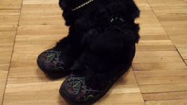 сапожки на меху для девочки размер 34