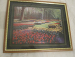 Картина в раме под стеклом 26 x 21 см Красные тюльпаны