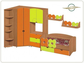 Детская мебель модель "Настюша" из МДФ-глянец на заказ.