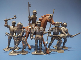 солдатики 1 32 Marx Рыцари 6 солдатиков в 6 позах 54 мм 5