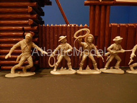 Солдатики 1/32 Hofler Индейцы ковбои солдат серый 3