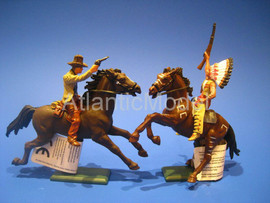 Солдатики 1/32 Britains Индеец вождь и шериф 4