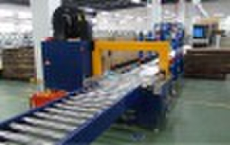 Automatic carton sealing and strapping line