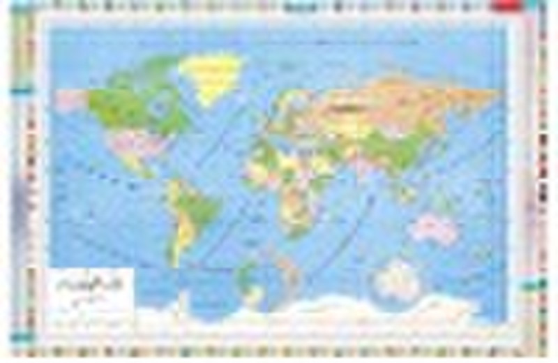 paper wall picture(Arabic world map)