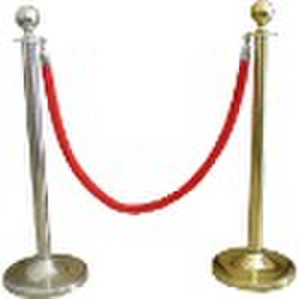 stainless steel queue barrier stanchion with rope