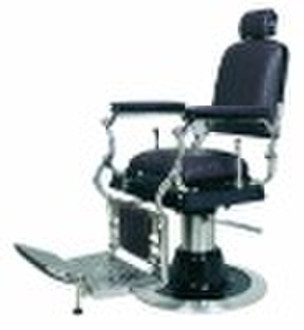 traditional stainless steel barber chair of salon