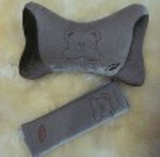 Car seat belt comforter/pad with embroidery