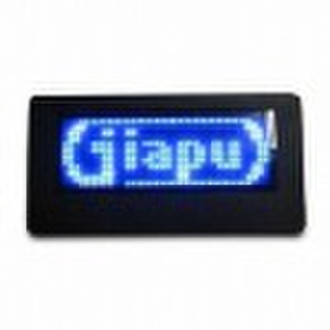 Rechargeable LED name badge