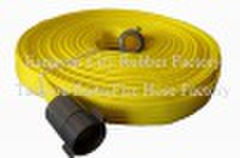 PU lining fire hose with BS coupling