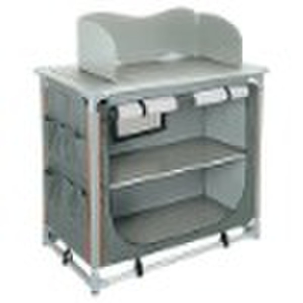 deluxe 2 shelf folding cupboard with top