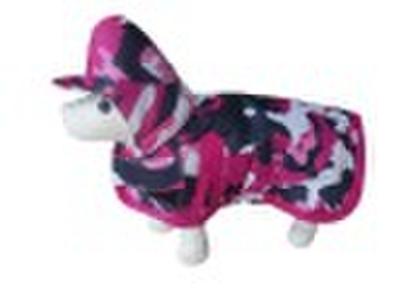 Dog coat with hat