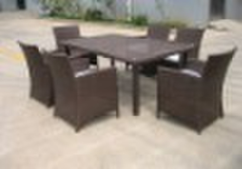 Outdoor-Rattan Bistro gesetzt und Kaffee Set & ba