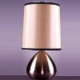 Cloth shade ceramic holder table lamp