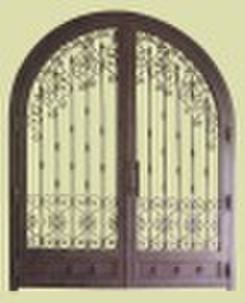 Wrought iron gate and rails