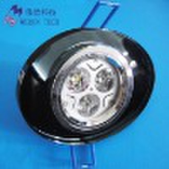 3W LED recessed downlight with glass cover