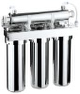 Stainless steel water purifier with UV