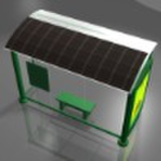 solar  bus shelter with light boxes