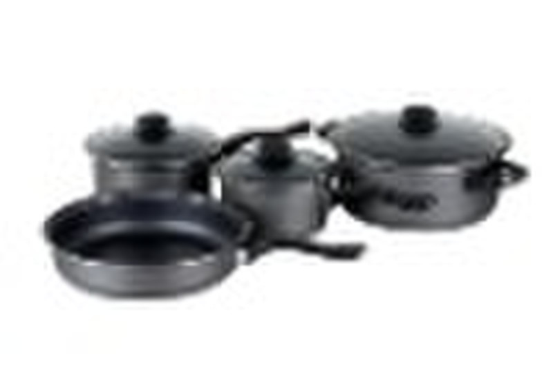 7pcs Cookware Set with Glass lid