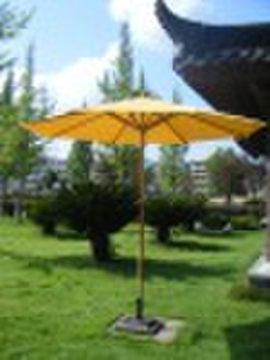 wooden garden umbrella