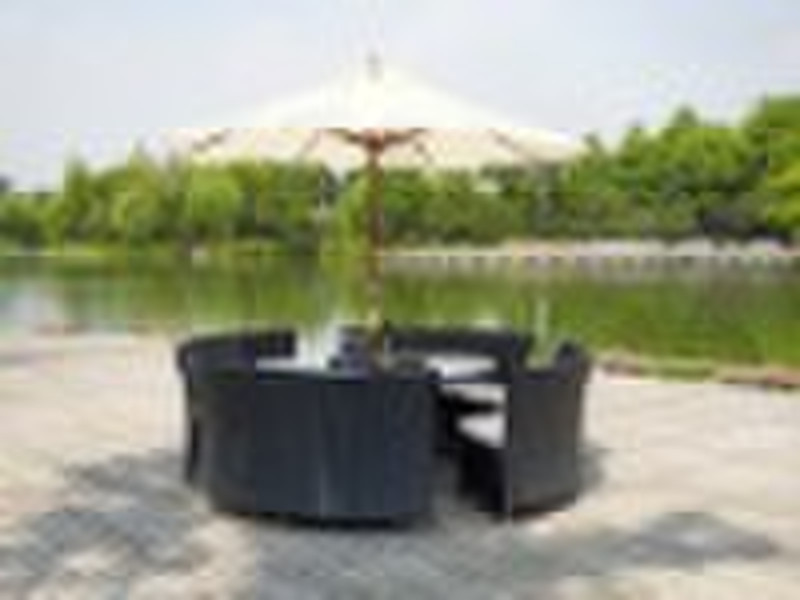 outdoor wicker table set