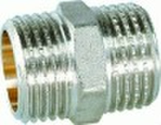 brass fitting/brass equal nipple/nickle plated
