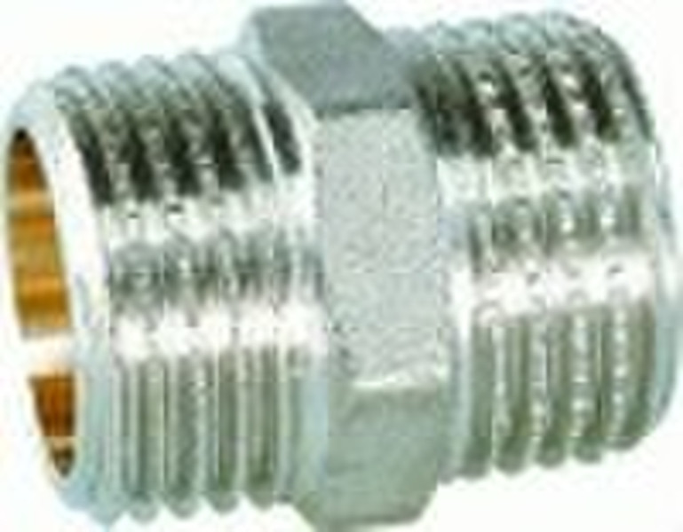 brass fitting/brass equal nipple/nickle plated