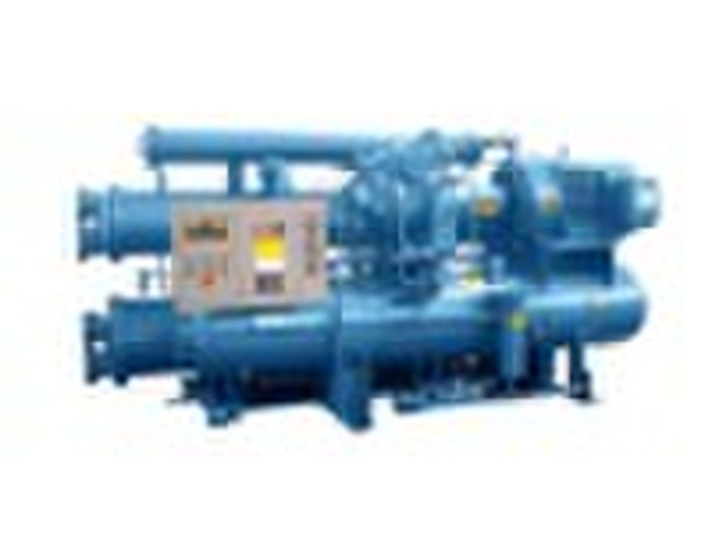 Screw brine unit with economizer