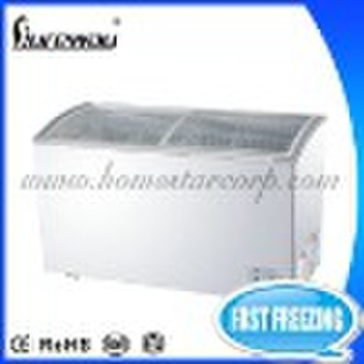 258L Glass Curved Door  Cold Freezer