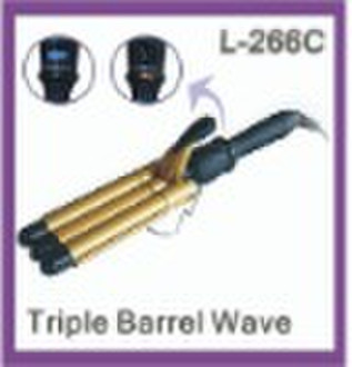 golden triple barrel wave curling