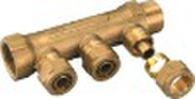 brass manifold with ball valve